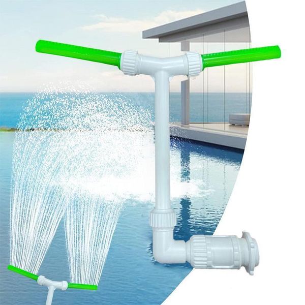 Decoraciones de jardín Fuentes de piscina para piscinas enterradas Rociadores de fuente divertidos con decoración de luz Natación al aire libre Spa Estanque Cascada 230704