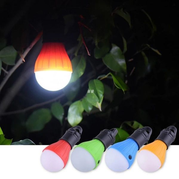 Décorations de jardin Portable LED Camping Light Tente à piles Lumières étanche Lanterne de secours Ampoule pour la randonnée pêche RRB163