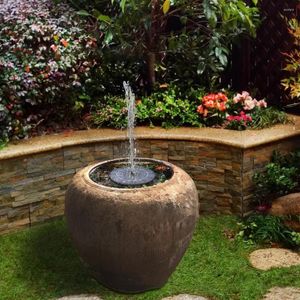 Décorations de jardin Pompe de fontaine d'eau pratique Multi-usages Bain d'oiseaux à énergie solaire Étang décoratif