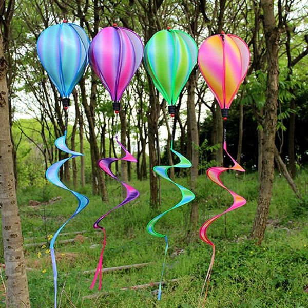 Décorations de jardin Rainbow Ballon à ballonnerie Spinners de vent Pinweels Whirligigs Toys de vent pour enfants décor de la pelouse extérieure
