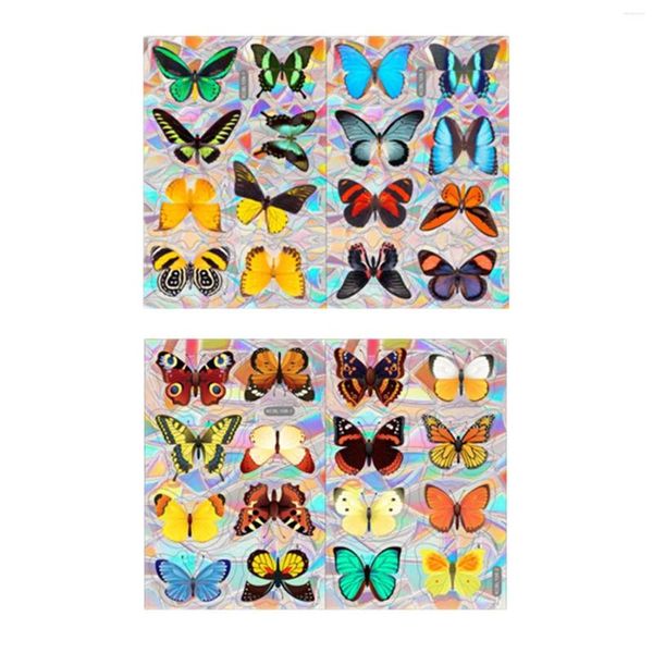 Décorations de jardin Fenêtre arc-en-ciel Cling Anti Bird Collision Butterfly Decal Decal