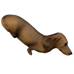 Décorations de jardin Simulation réaliste Figurine de chien Mini Figurine décor animalier