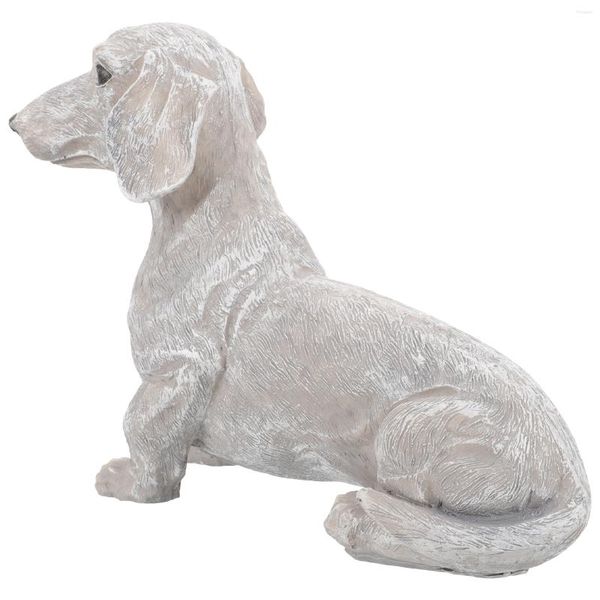 Decoraciones de jardín resina Animal estatua decoración cachorro escritorio perro artesanía ornamento escultura figurita decoración del hogar