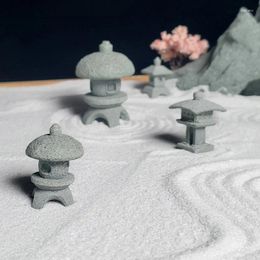 Tuindecoraties retro gazebo Chinese lantaarns mini pagoda model decoratie steen miniatuur standbeeld zandsteen home accessoires