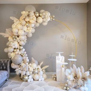 Décorations de jardin sable blanc Boho mariage ballon guirlande arche Kit enfants fête d'anniversaire métal or argent gris Latex bébé douche Ballons décoration 230615