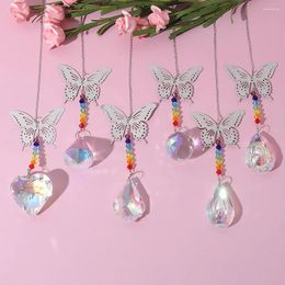 Tuindecoratie Zilver Vlinder Ijzer Kleur Liefde Verlichting Hanger Kleurrijk DIY Hangend Bruiloft Kralengordijn Suncatchers