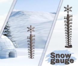 Tuindecoraties Sneeuwmeter Decoratiedetector Hoogte Maatschappij meten Snowflake Patroon Diepte Fall Meter Ruler5683228