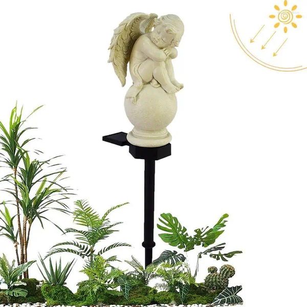 Décorations de jardin Anges solaires Stake Lights extérieur avec lampes lumineuses LED Angel étanche