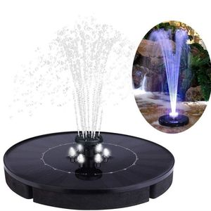 Décorations de jardin Fontaine solaire LED Fontaine d'eau solaire avec lumières LED pour décor de jardin paysager extérieur Pompe solaire de fontaine de piscine flottante 230609