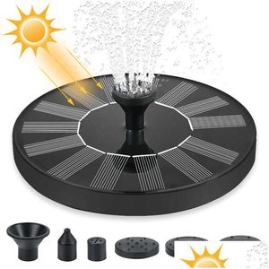 Garden Decorations Solar Fountain Outdoor Pool Pond Floating Waterfall Bird Bath Decoration Drop Delivery Home Patio Lawn Dhlrb