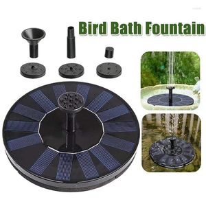 Décorations de jardin Pompe de fontaine solaire 1.4W avec 6 buses de bain d'oiseau eau flottante fontaines adaptées aux étangs