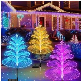 Decoraciones de jardín Luces LED solares 7 Cambio de color Medusas Decoración al aire libre impermeable para camino Patio Patio trasero 231204