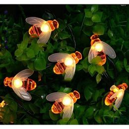 Tuin Decoraties Solar Little Bee Light String Outdoor Waterdichte Kleur Gazon Decoratie Knipperende LED 5m Lijn