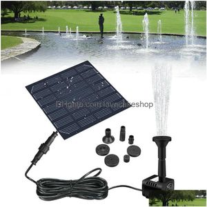 Gardendecoraties Zonnepaneel Powered Water Fountain Pool Pond Sprinkler Sprayer met pomp 3 Spray Heads Y0914 Drop Delivery Home P DH9F3