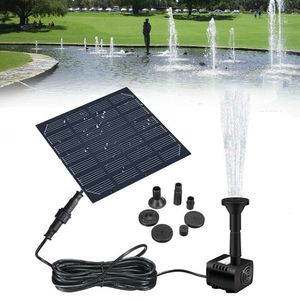 Gardendecoraties Zonnepaneel Powered Water Fountain Pool Pond Sprinkler Sprayer met pomp 3 Spray Heads 221028