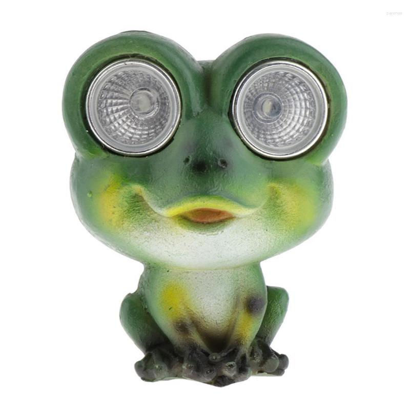 Garden Decorations Solar Powered Outdoor Frog Shaped Light Up Path Ornament
