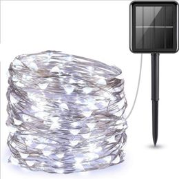 Garden Decorations Solar String Fairy Lights 10m 100 LED 5M 50 LED Waterdichte Outdoor Garland Power Lamp Kerstmis voor decoratie 221202