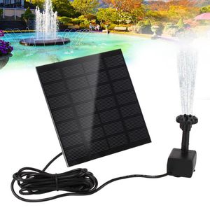 Decoraciones de jardín Bomba de agua solar Fuente Piscina con 7 cabezales de rociado Estanque al aire libre Panel de rociador de 1.2W PoweredGarden DecorationsGard