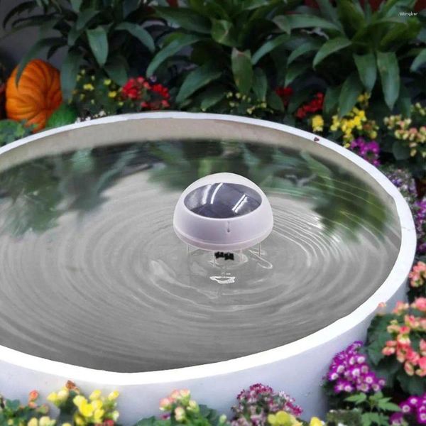 Décorations de jardin agitateur d'eau solaire avec agitateur de secours de batterie au lithium 3.7V 400mah pour la décoration de bain d'oiseaux