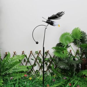 Décorations de jardin sur piquet, moulin à vent, sculpture d'oiseaux en fer, ornements de pelouse, artisanat, décor artistique pour patio