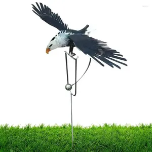 Décorations de jardin Stake Rocker Eagle Metal Bald Yard Art Statue extérieure Sculpture Ornements pour pelouse