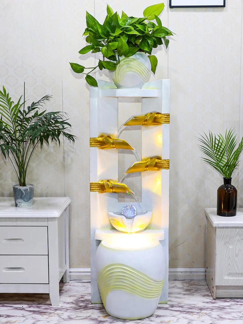 Garden Decorations Steadily Rising European-style Flowing Water Fountain Floor-to-ceiling Decoration Stacked Waterfall View Gift Humidifier