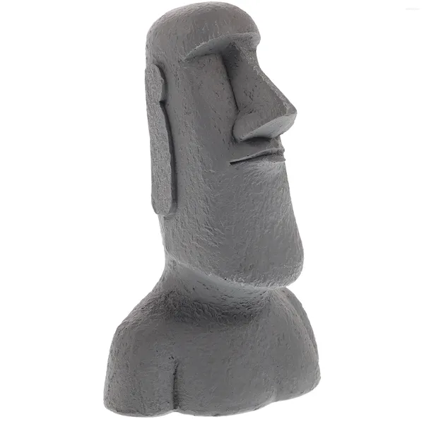 Décorations de jardin Statue en pierre mignon modèle de bureau décor en résine voiture dessin animé Moai petites statues ornements créatifs petit ornement