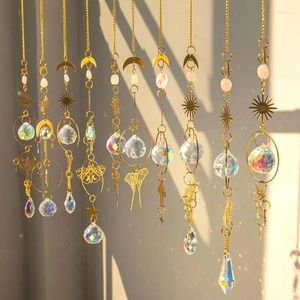 Décorations de jardin Retrot de soleil Crystal suspendu Butterfly Sunlight Colored Wind Chimes Window Decor