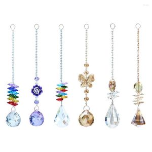 Décorations de jardin attrape-soleil pendentif en cristal perles colorées suspendues goutte pour extérieur intérieur fenêtre lustre de mariage bricolage