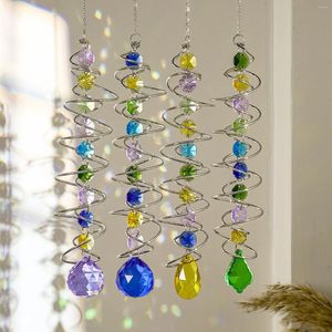 Tuindecoraties zonnecatcher wind spinner starende kogel spiraal staart kristal zon catchers raam hangen voor binnen huis buiten decor