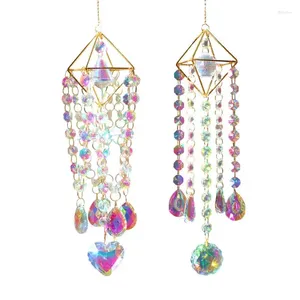 Décorations de jardin Suncatchers avec cristaux Prismes Prisms Rainbow Vintage Vinth carillons suspendus Catcher de rêve Drop Bell Accessoires