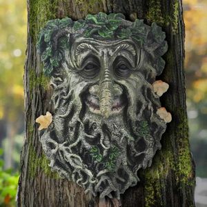 Tuindecoraties Boomgezicht Buitenbeelden Grillige Huggers Sculpturen - Oude Man Decors Yard Art 9