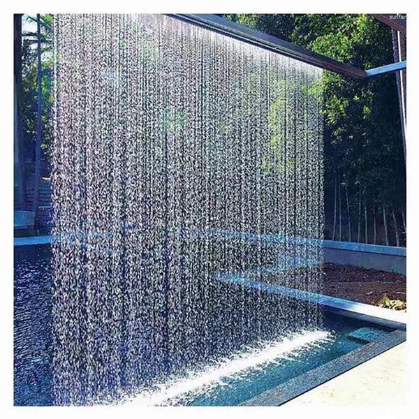 Décorations de jardin Rideau d'eau Goutte d'écoulement Cascade DC Fontaine de pluie Équipement Paysage Mur caractéristique