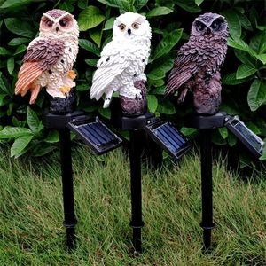 Décorations de jardin étanche IP65 lampes solaires hibou écureuil ornement Animal oiseau extérieur LED chemin pelouse cour lampes décor 220930