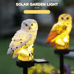 Décorations de jardin Lampe extérieure étanche Lanten Lampe solaire de jardin à énergie solaire pour voie Patio Cour Pelouse Hibou Animal Paysage Éclairage 230606