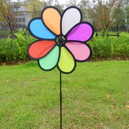 Décorations de jardin Fleur de spinner de vent portable pour le festival 30cm