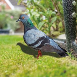 Décorations de jardin Décoration d'art de cour Ornements d'extérieur Statues de pigeons en acrylique Sculpture sauvage réaliste