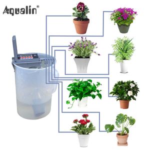 Jardin DIY Système d'arrosage Accueil Contrôleur de pompe d'irrigation goutte à goutte intérieur utilisé pour les plantes, Bonsia # 2-gris 210610