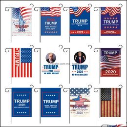 Tuinvlaggen 30 x 45 cm Outdoor Decorate USA President General Election Banner Flag Pennant HHA382 Drop Delivery 2021 Decoraties Patio Lawn