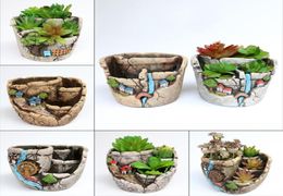 Jardin Flowy Flower Pot vert plantant microview fleuwpot créatif Eco Friendly Vente avec divers motifs 10 98WT J12176590