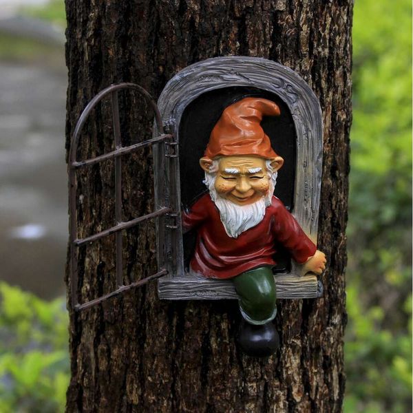 Adornos de gnomos de jardín Artesanías de resina enanas Adornos de jardín Decoraciones de estatuas Adornos artesanales al aire libre Los mejores materiales para estilos de moda