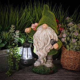 Garden couloir elfe elfe résine artisanat décoration extérieur affluqué nain statue pelouse décorative 240522