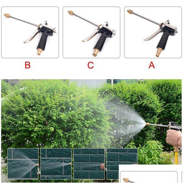 Tuyaux d'arrosage Pulvérisateur à haute pression Tuyau d'eau en métal Buse de pulvérisation pour lavage de voiture Arrosage de pelouse Irrigation H99F Drop Livraison Sports Dhmuj