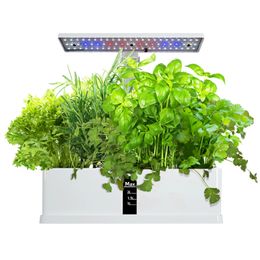 Système de culture hydroponique de jardin, Kit d'herbes d'intérieur, synchronisation automatique, LED, pompe à eau intelligente pour Pots de fleurs domestiques, 240122