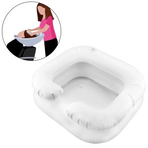 Bassin de shampoing gonflable de jardin, baignoire pour personnes handicapées avec Tube de vidange, plateau de shampoing Portable, repos au lit, aide aux soins infirmiers, évier, bassin de lavage des cheveux