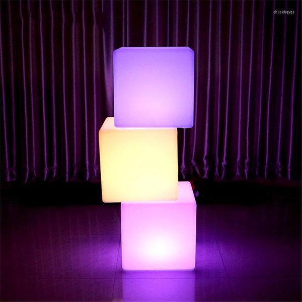 Jardin LED Cube Lumière Pelouse Lampe En Plein Air Lumineux Carré Paysage Lampes Intérieur Chambre Table Balcon Dîner Piscine KTV Éclairage