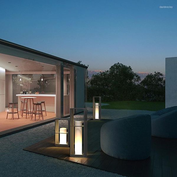Jardin Lumière Solaire LED Clôture Extérieure Waterpoof Paysage Éclairage Pelouse Lampe Villa Cour Décor Lampadaires
