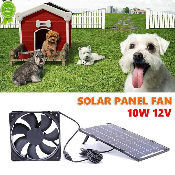 Jardin Nouveau 12V 10W Panneau Solaire Kit Complet Extérieur Solaire Camping Ventilateur De Refroidissement RV Ventilation Ventilateur D'extraction De Cuisine