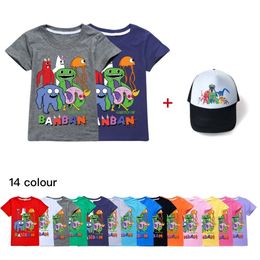 Jardín de Banban Biños Biños Camiseta Hat infantil Niños de manga corta Tops casuales Camas para niños pequeños Ropa de ropa 240318