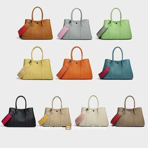 Tuinfeesttas 4 maten 10 kleuren Dames portemonnee Tote Emmertassen Handgemaakte designer handtassen Klassieke mode Togo Echt leer Canvas Winkelen